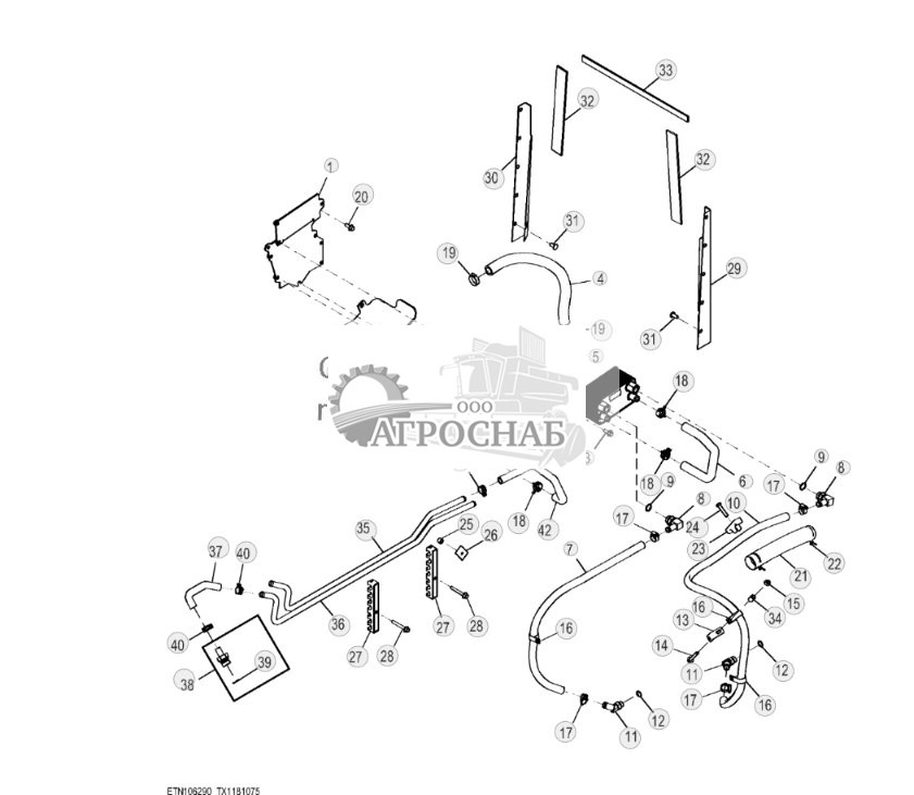 Маслоохладители и трубопровод (Engine 4045HT086-RE566132) ( - 303523) - ST820166 147.jpg